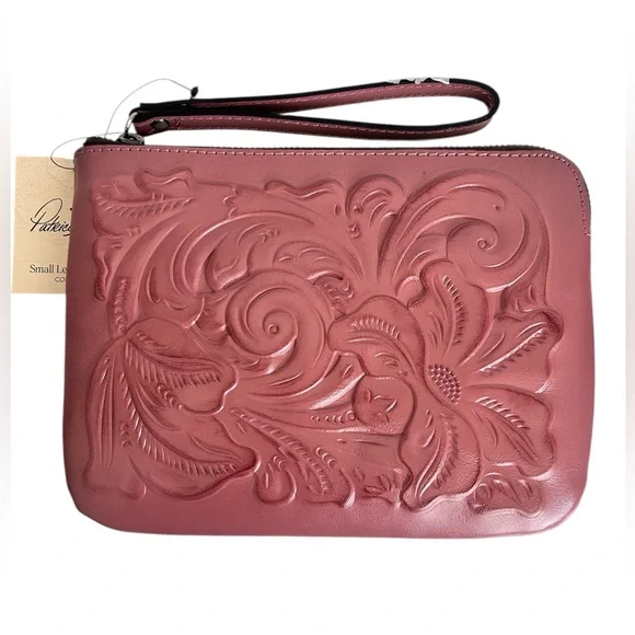 Patricia Nash Cassini Tool Old Rose Italian Leather Wristlet Clutch NWT - Picture 1 of 8
